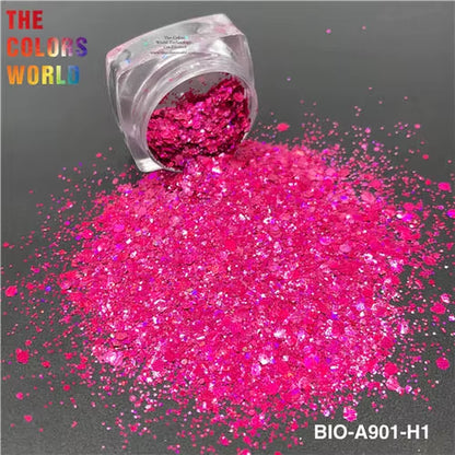 TCT-867 Organic Biodegradable for Cosmetics Non-Toxic Chunky Glitter Nail Art Makeup Body and Hair Crafts Face and Body Painting